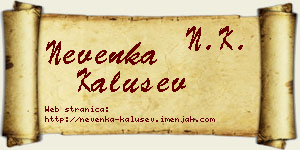 Nevenka Kalušev vizit kartica